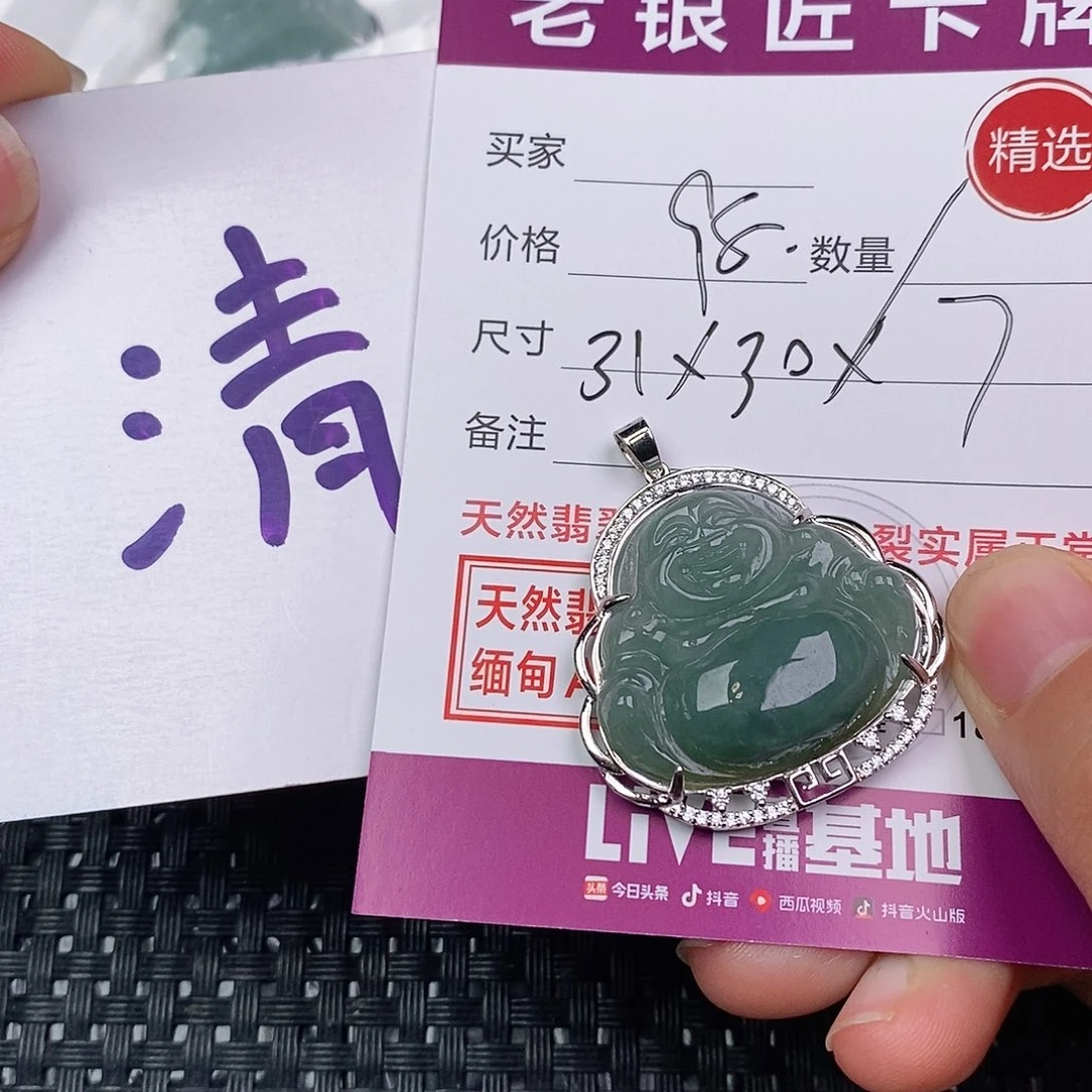 翡翠银S925镶嵌颈饰