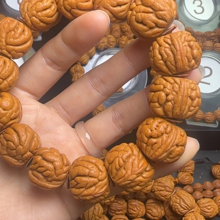 桃核手串龙纹桃核