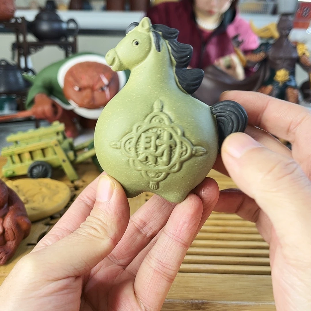 茶宠紫砂小马茶宠纯手工