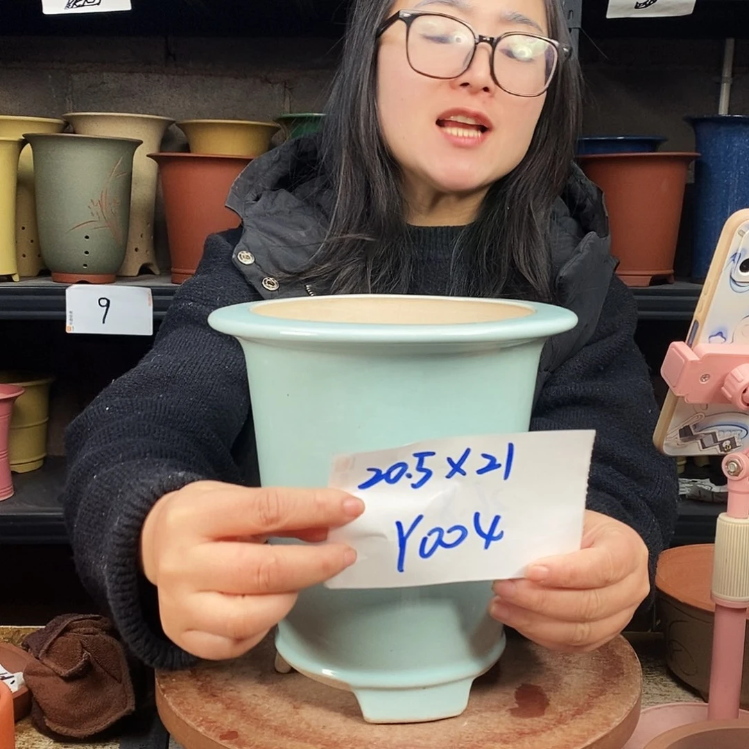 紫砂一只花盆货号Y004