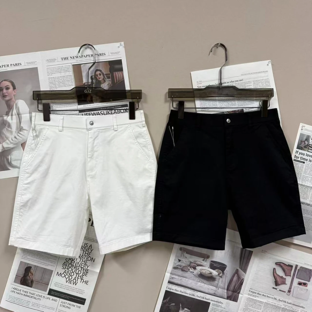【国际装-四分短裤】春夏男士新款匹马棉短裤夏天潮流百搭时尚