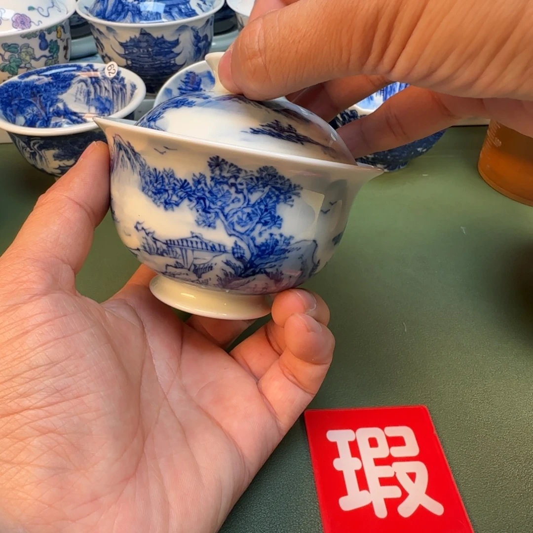 纯手工纯手绘茶具石头开片78