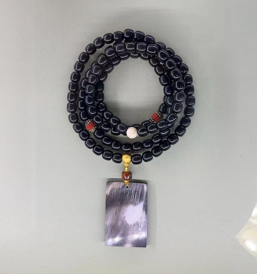 【黑龙髓项链】-正品-高端六朝驼龙骨高端无事牌项链