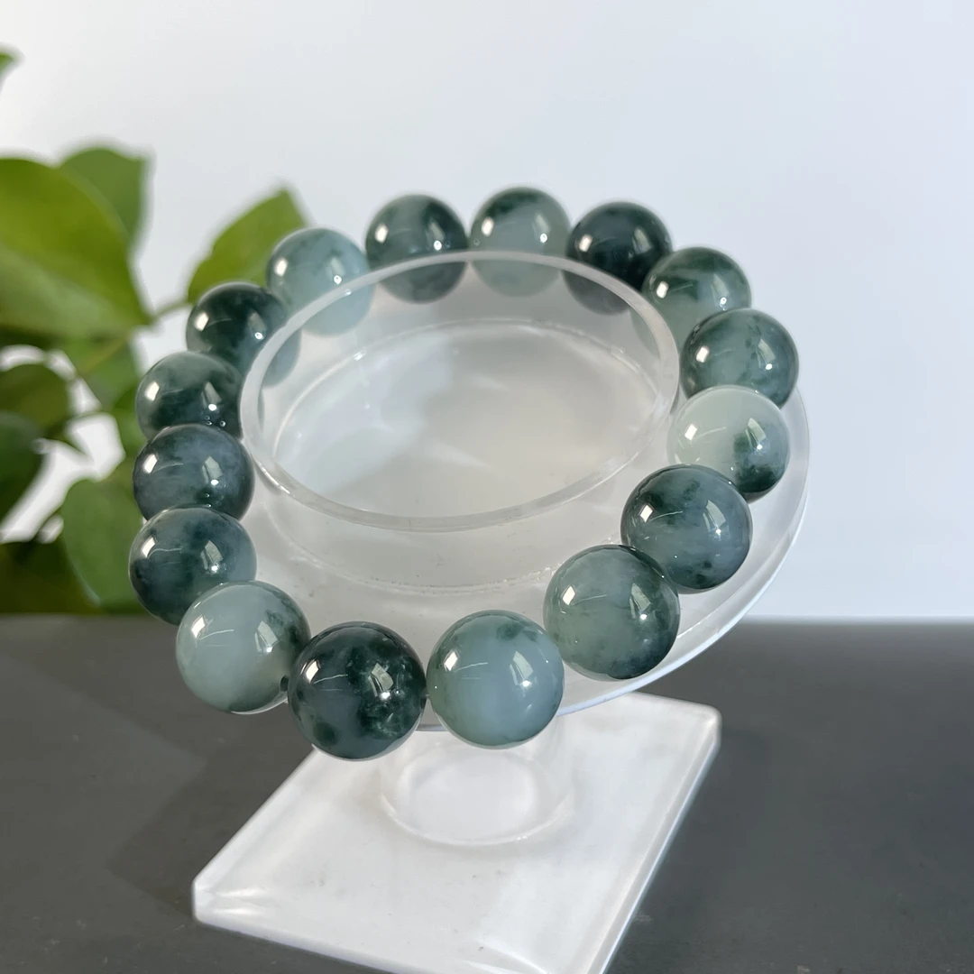 JXA27-148  天然缅甸A货翡翠  翡翠手串