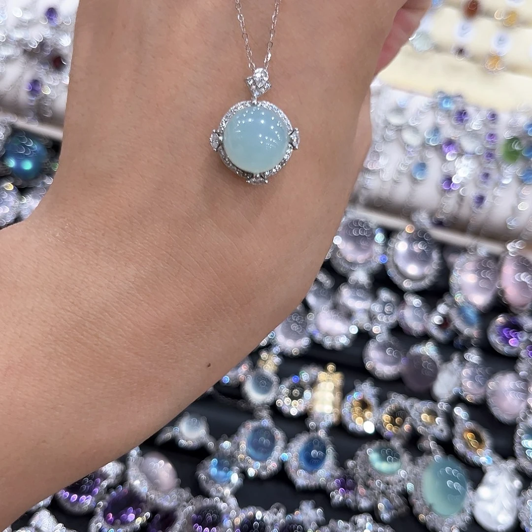 蛇纹石玉银S925镶嵌戒指