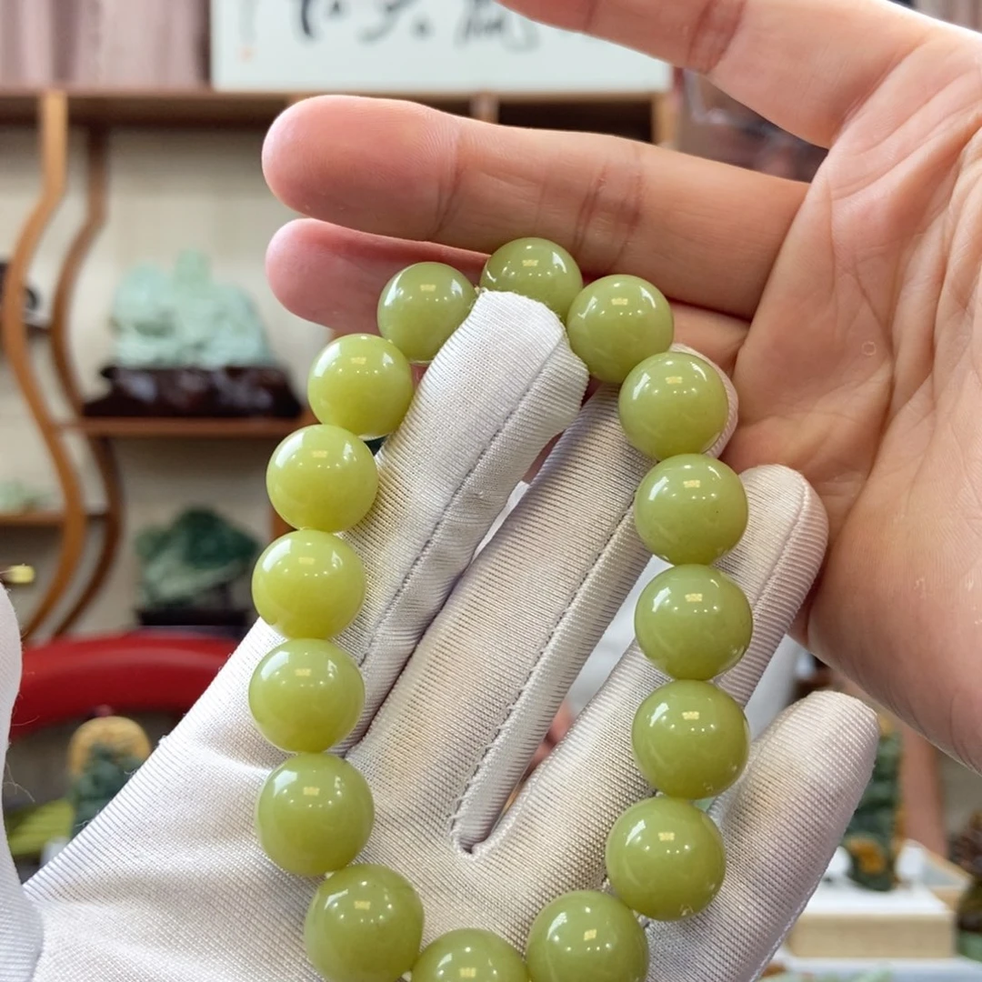 蛇纹石玉未镶嵌手串（多样性发一件