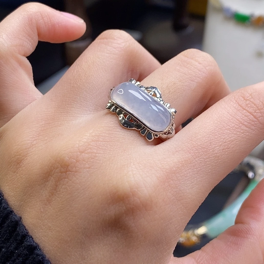 翡翠银S925镶嵌颈饰19317