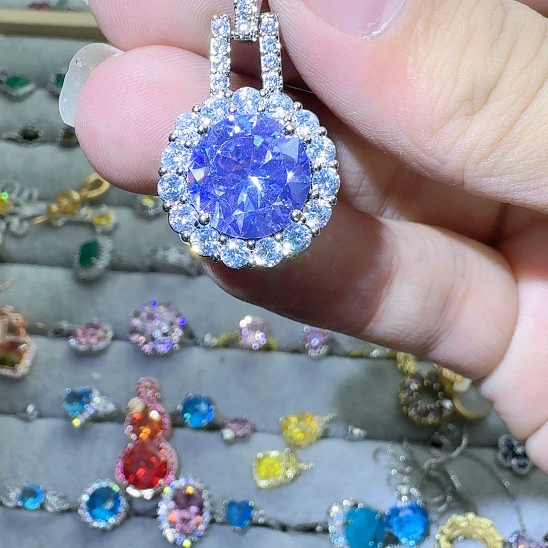 绿水晶戒指银S925镶嵌