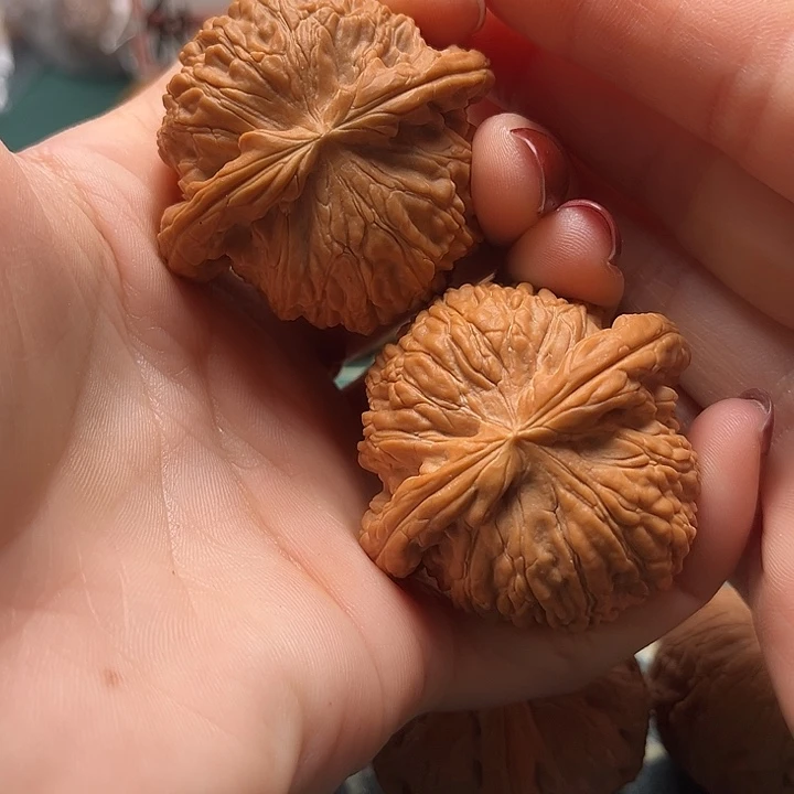 文玩核桃把件45白狮子