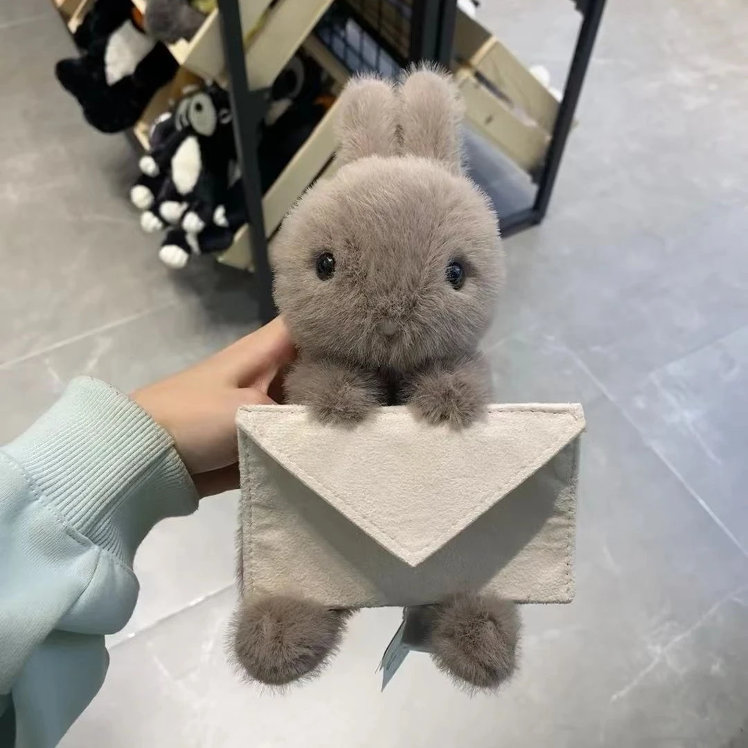 信使兔子公仔乖巧可爱玩偶柔软毛绒玩具布娃娃儿童节日礼物生日TJ