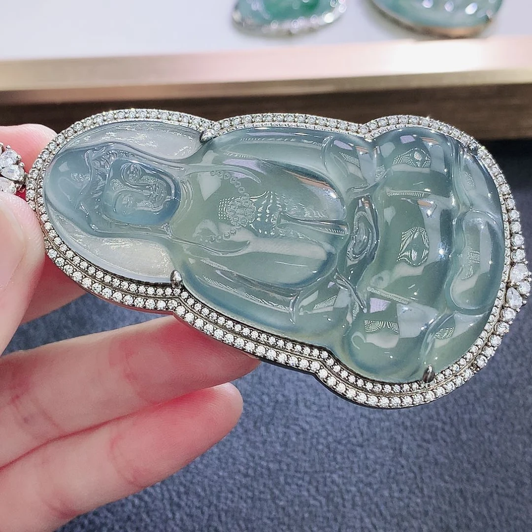 翡翠银S925镶嵌颈饰翡翠