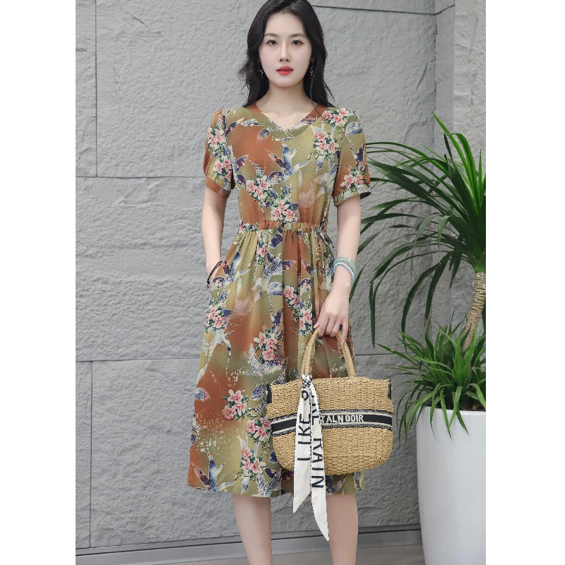 M806女装连衣裙气质时尚夏季休闲百搭中长款裙子