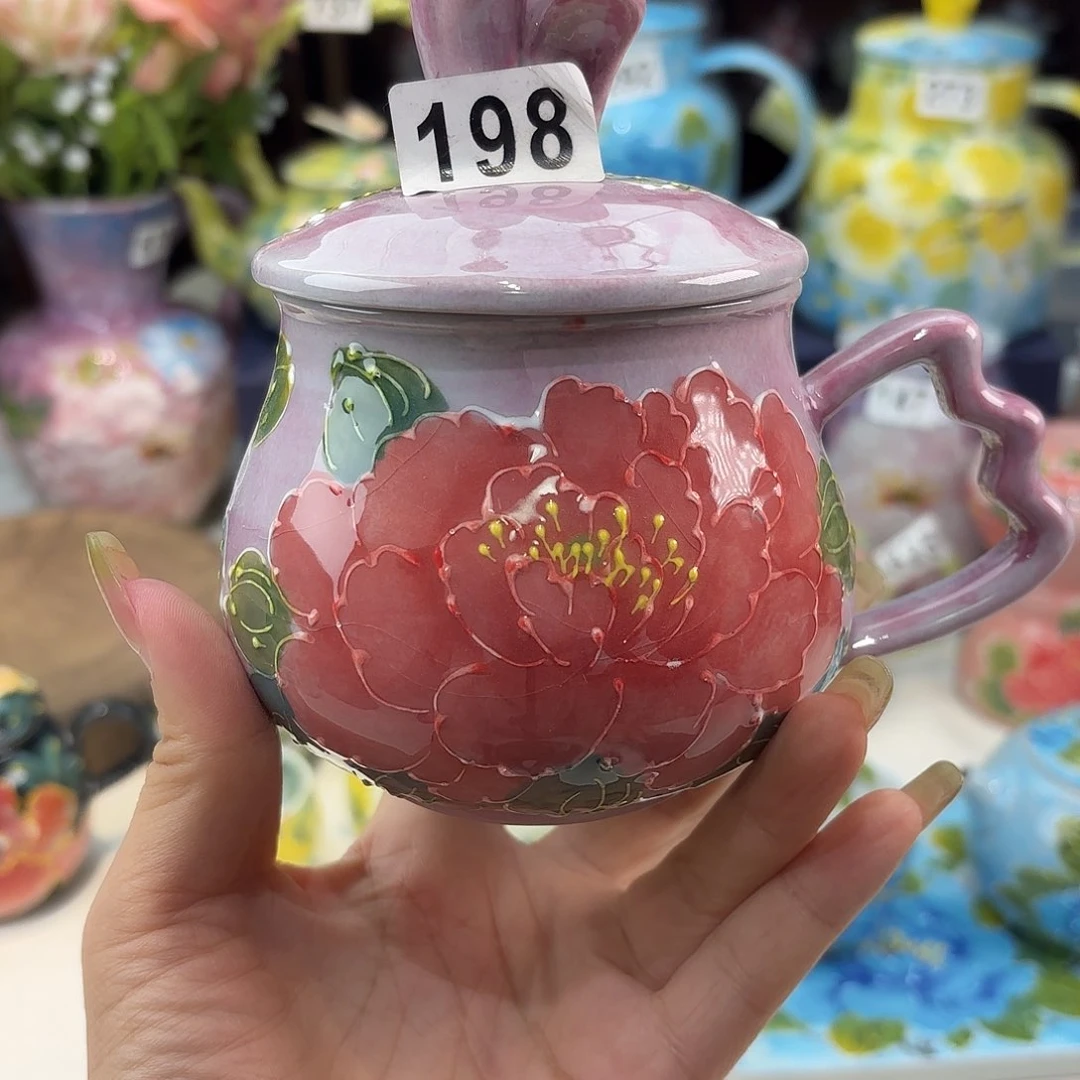 景德镇手绘高温釉下彩陶瓷茶具