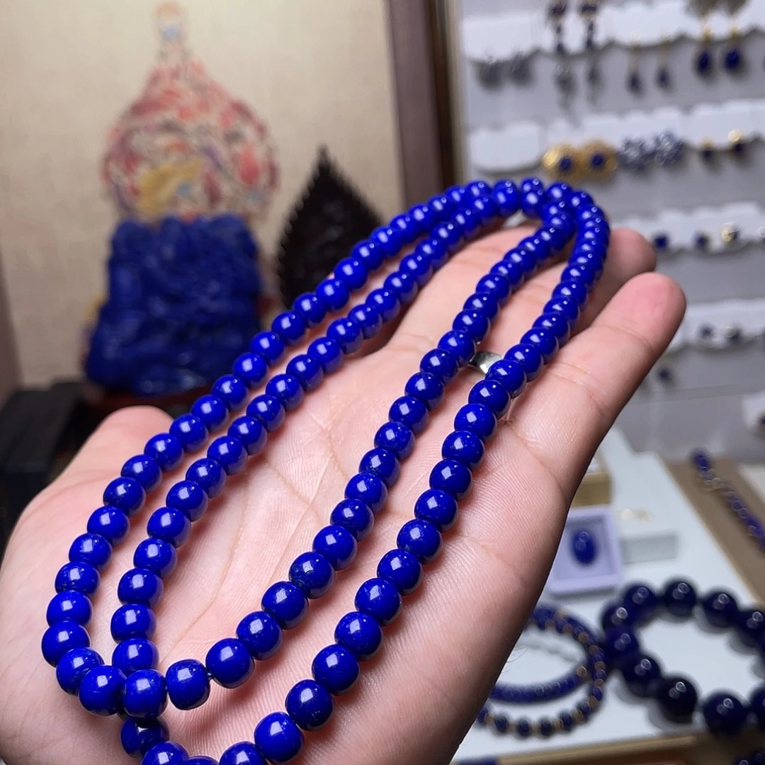 青金石未镶嵌精工老型108颗7mm