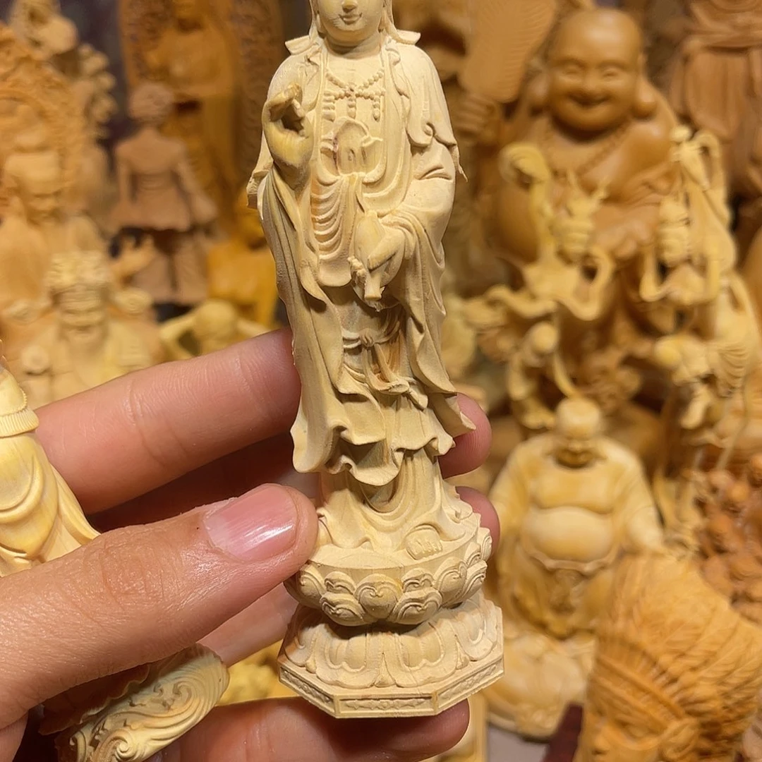 黄杨木小瑕疵净瓶观音