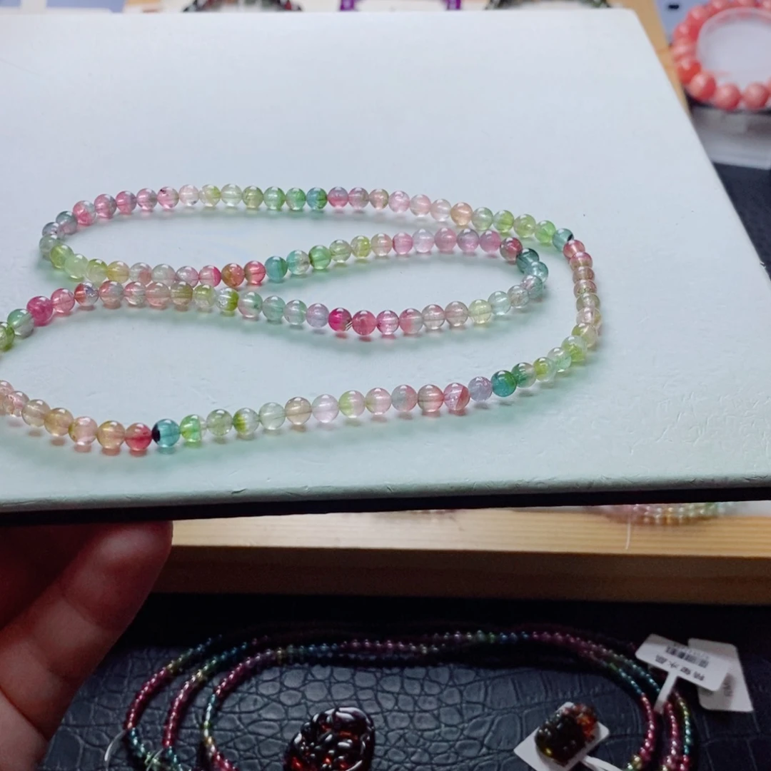 碧玺手链碧玺未镶嵌