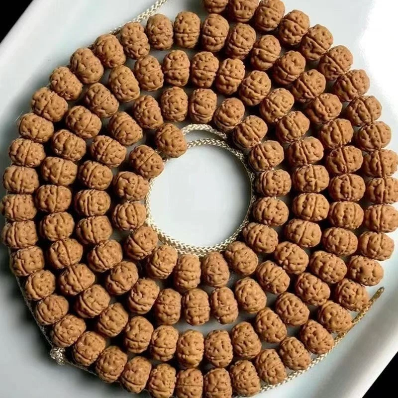 原生态闷墩老树树王108颗五瓣金刚菩提手串精品小金刚矮桩飞碟男