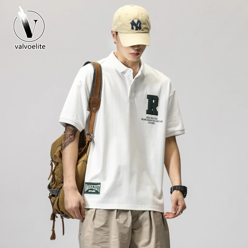 VALVOELITE日系衫短袖恤男夏季设计感宽松高级感痞三件套男款户外