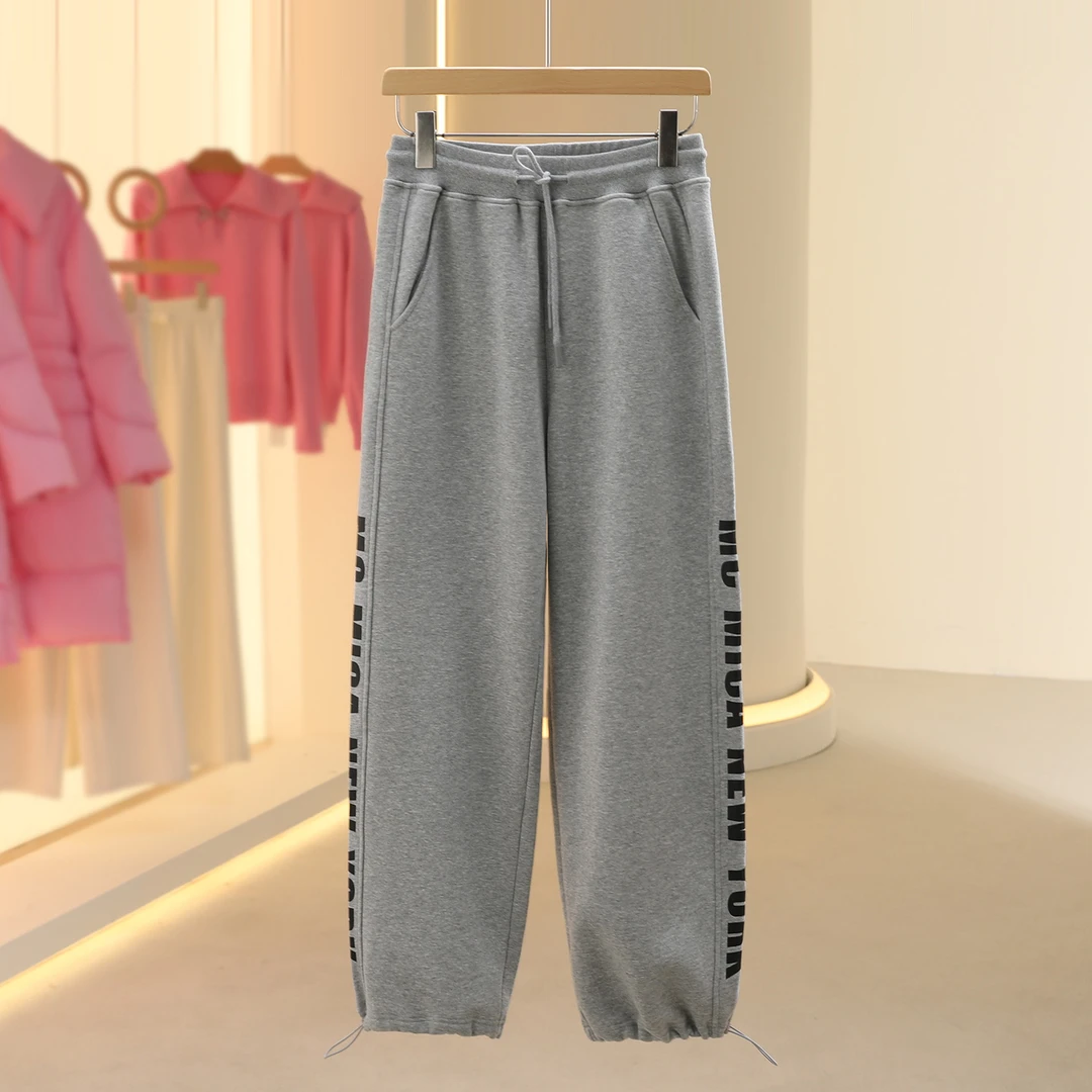 专柜【A系列男女装】基础款加绒时尚百搭洋气休闲裤2025冬季新款