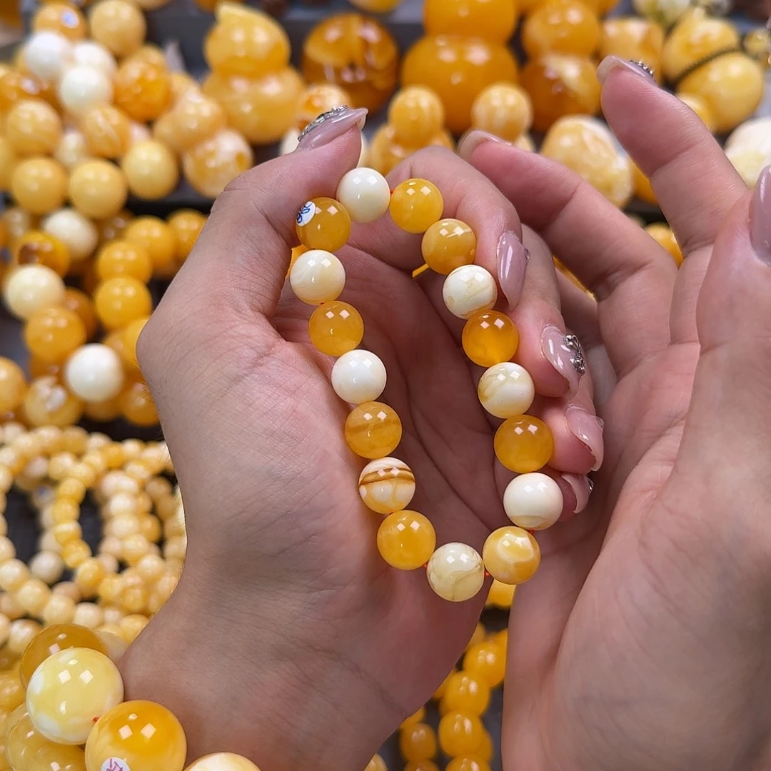 蜜蜡未镶嵌珠宝奇石12mm