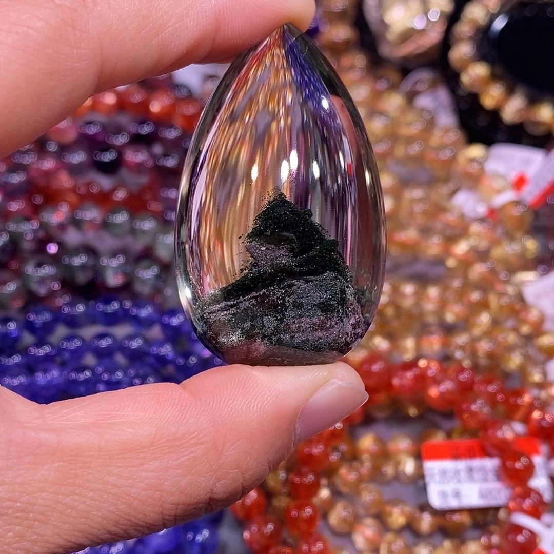 吊坠(赠链)未镶嵌水晶绿幽灵吊坠