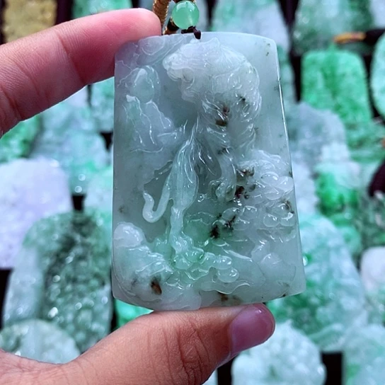 翡翠未镶嵌吊坠(不含链)