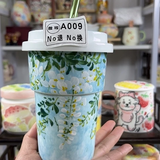 手绘高温釉下彩陶瓷