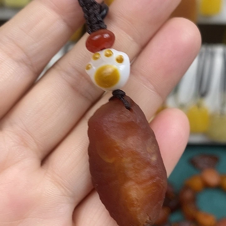 蜜蜡未镶嵌珠宝奇石钥匙扣