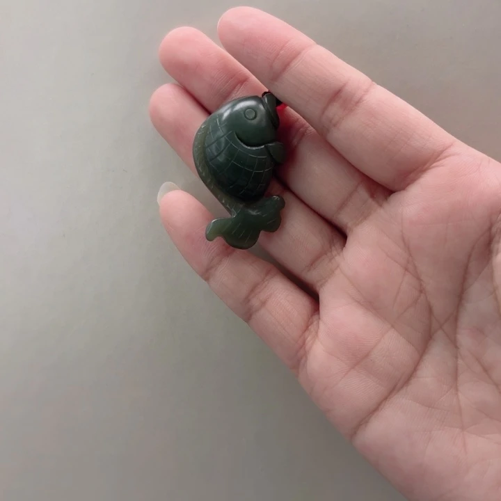 和田玉青玉鱼未镶嵌