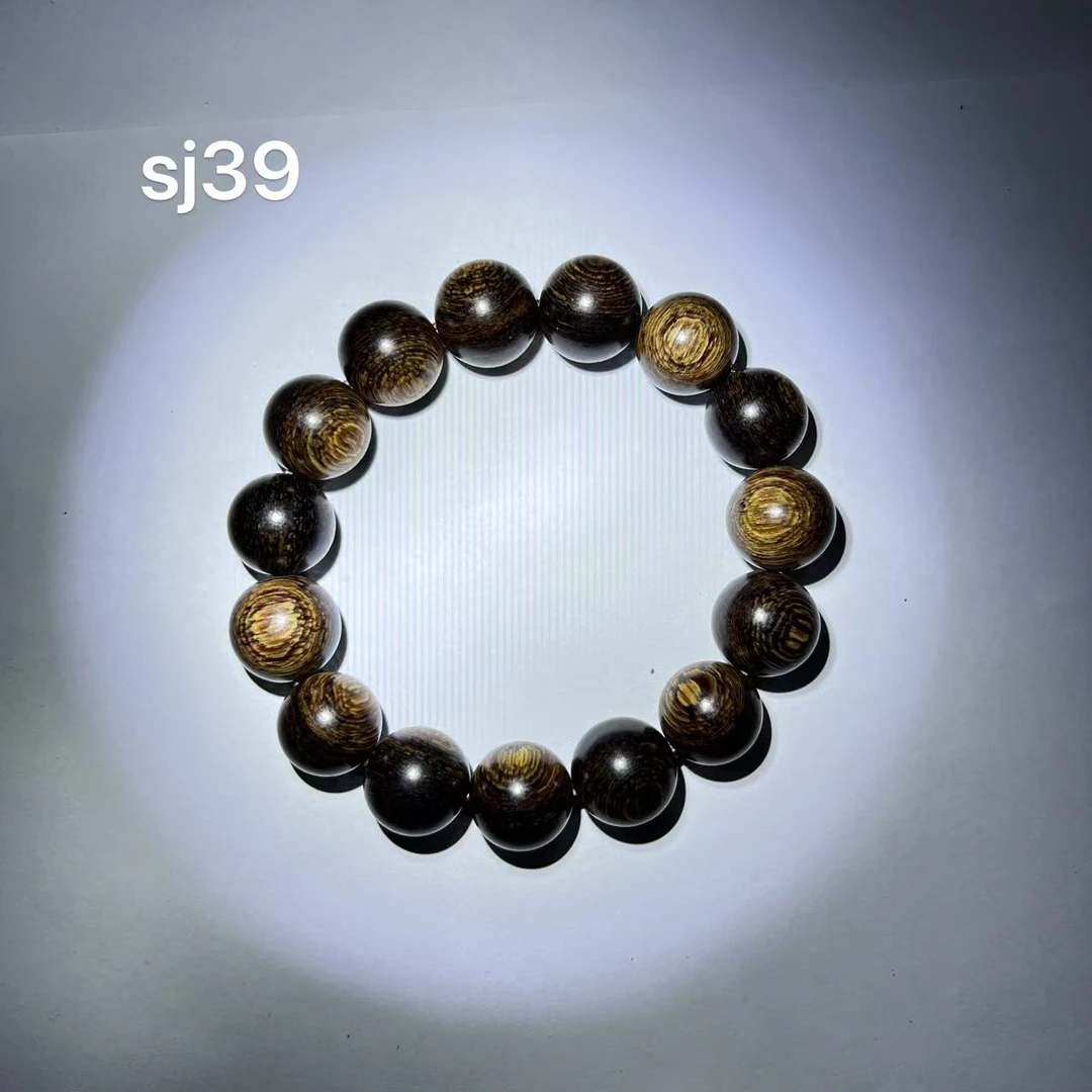 越南沉香木串单圈手串sj39号