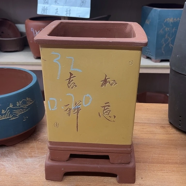 紫砂花盆，透气花盆