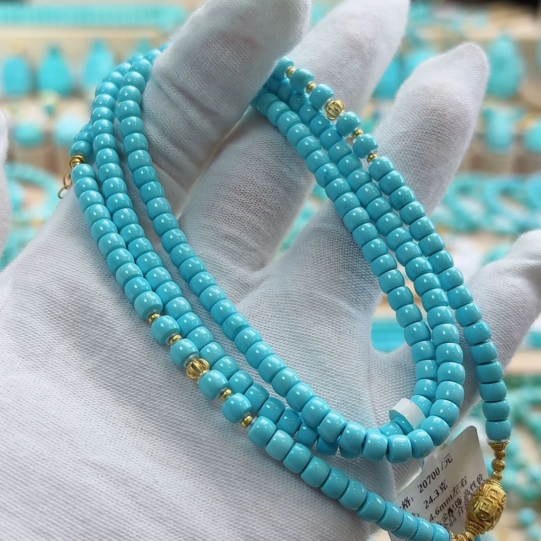 绿松石18K金镶嵌珠宝奇石