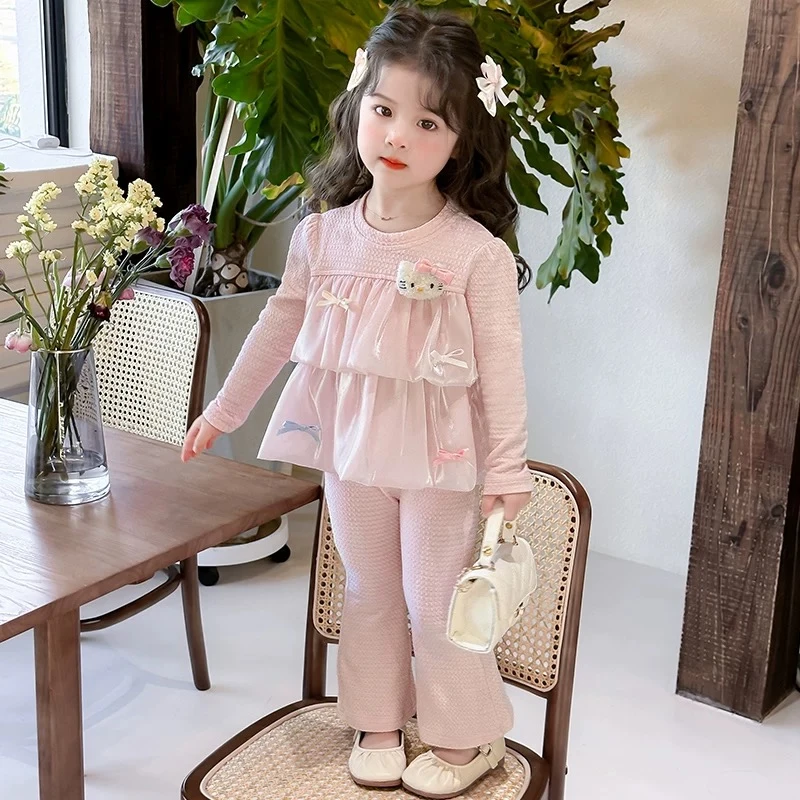 童春装洋气套装2025新款儿童春秋季时髦两件套宝宝可爱衣服