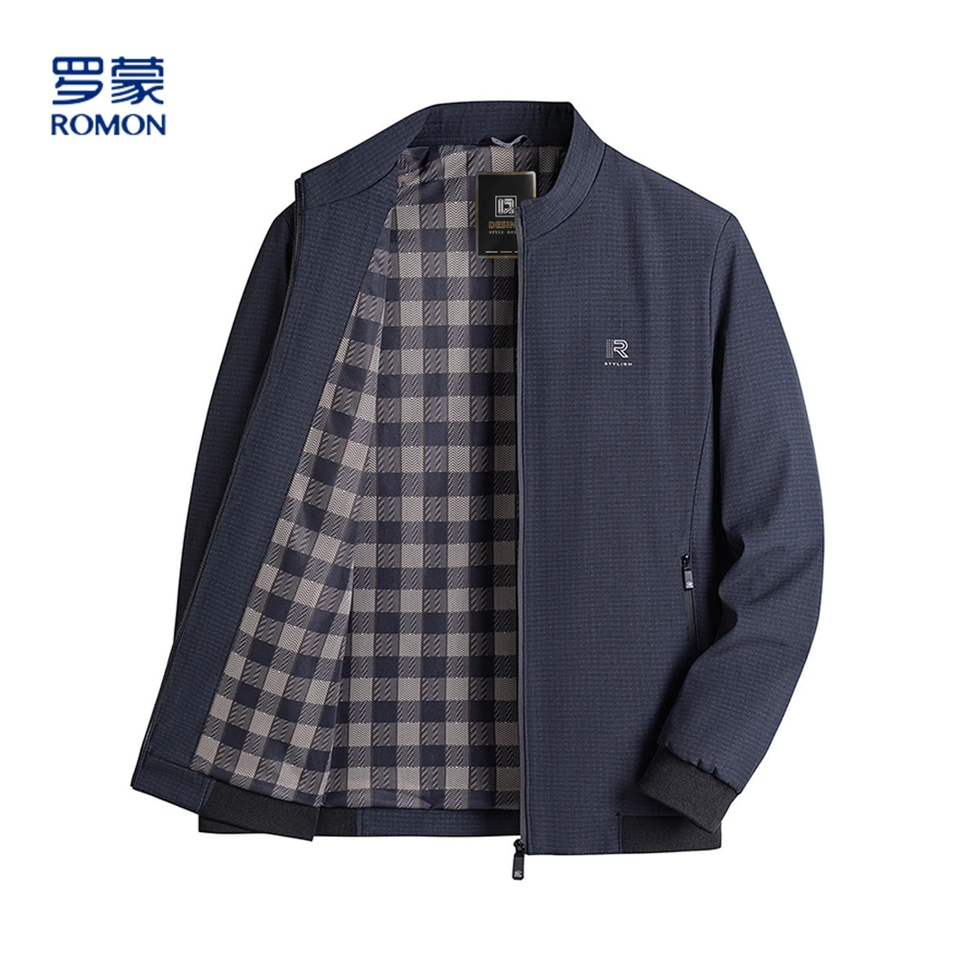 【福利款】罗蒙蜂窝透气夹克立领外套男商务男士夹克舒适男士外套
