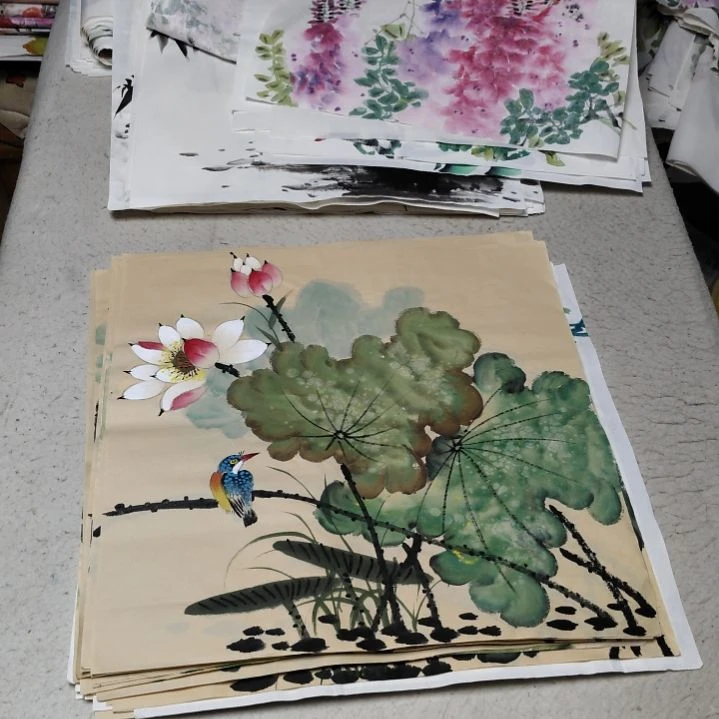 蓝***瑟国画国画花鸟花鸟花鸟