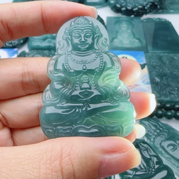 翡翠未镶嵌颈饰多样性发货天然A货翡翠