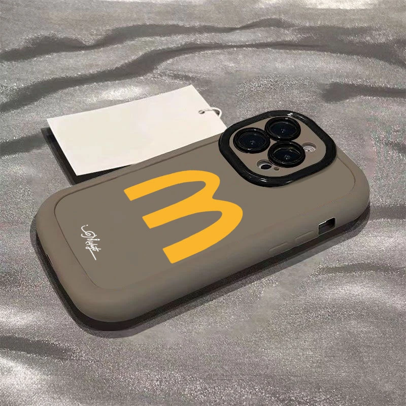 签名M记适用iphone16promax苹果15/14P手机壳泡芙13p/12/11全包