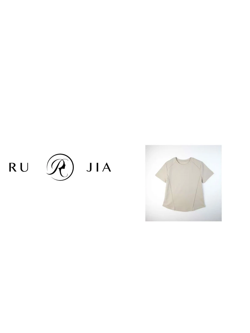 RuJia    040【小蛮腰】 进口三醋酸短袖透气立体亲肤显瘦高级短袖