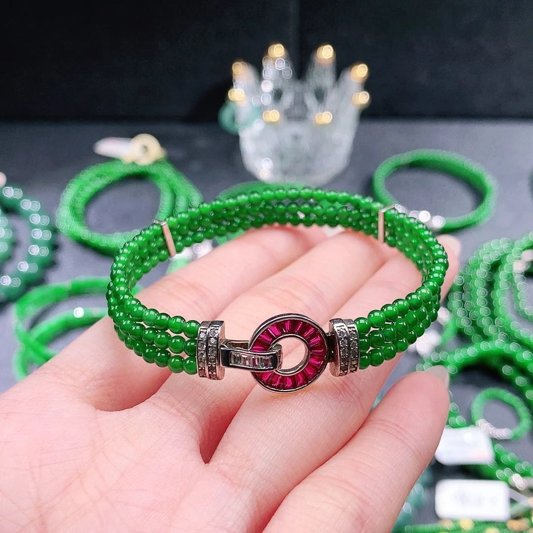 翡翠未镶嵌手串手链