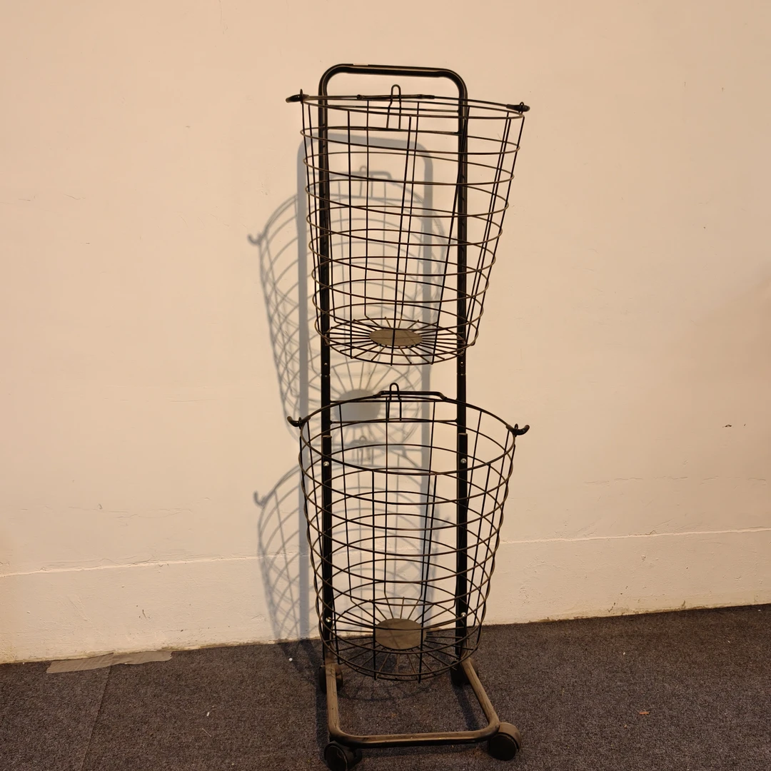 北欧铁艺脏衣篮ins风分层衣篓收纳筐洗衣篮子衣服篓家用浴室神器