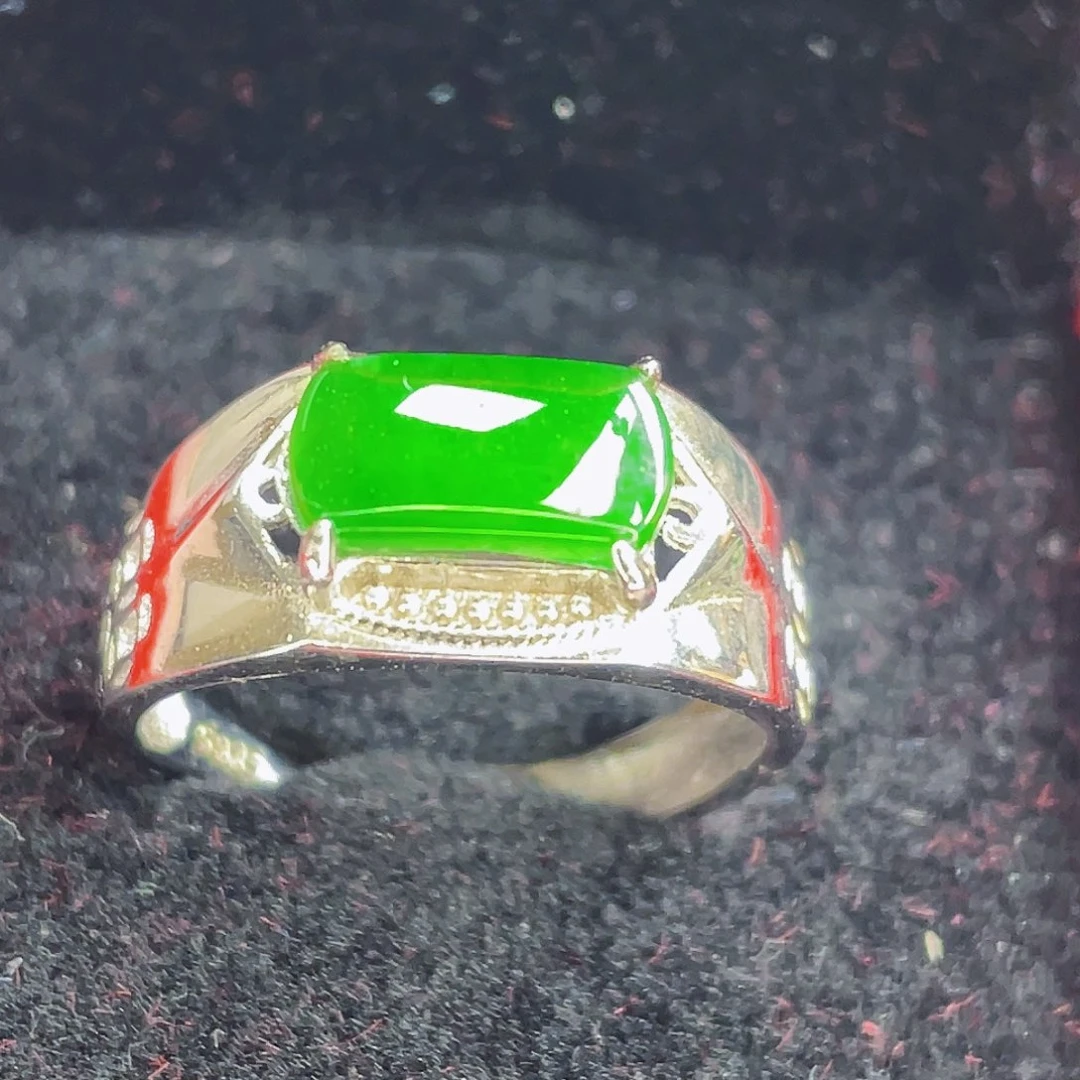 翡翠吊坠(不含链)银S925镶嵌