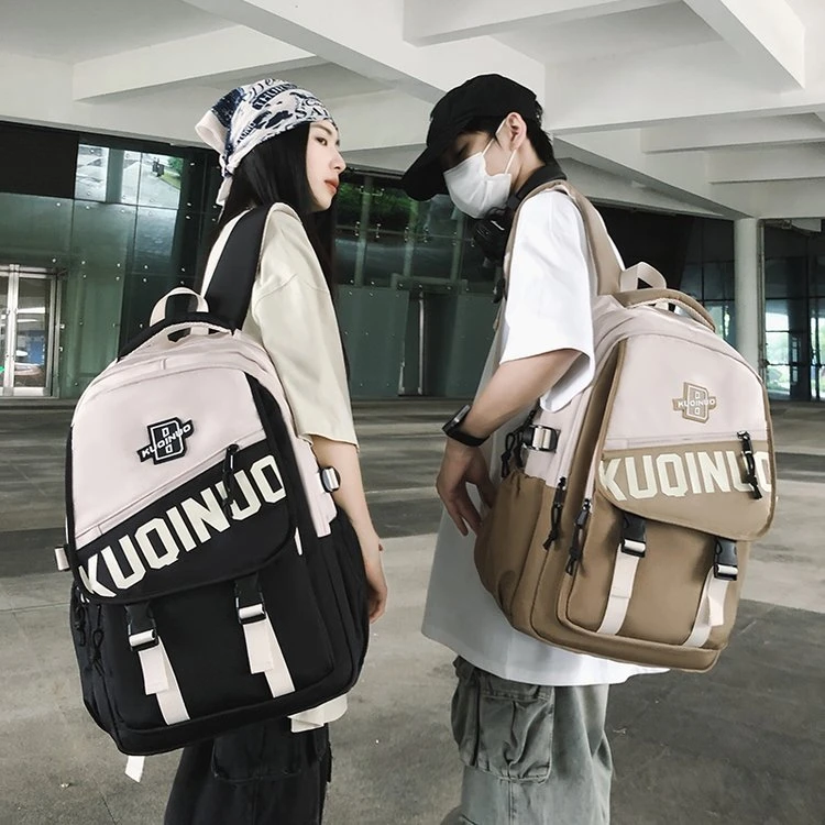 【播直播编码拍A001-A100】简约弧形肩带拉链双肩包户外中学生