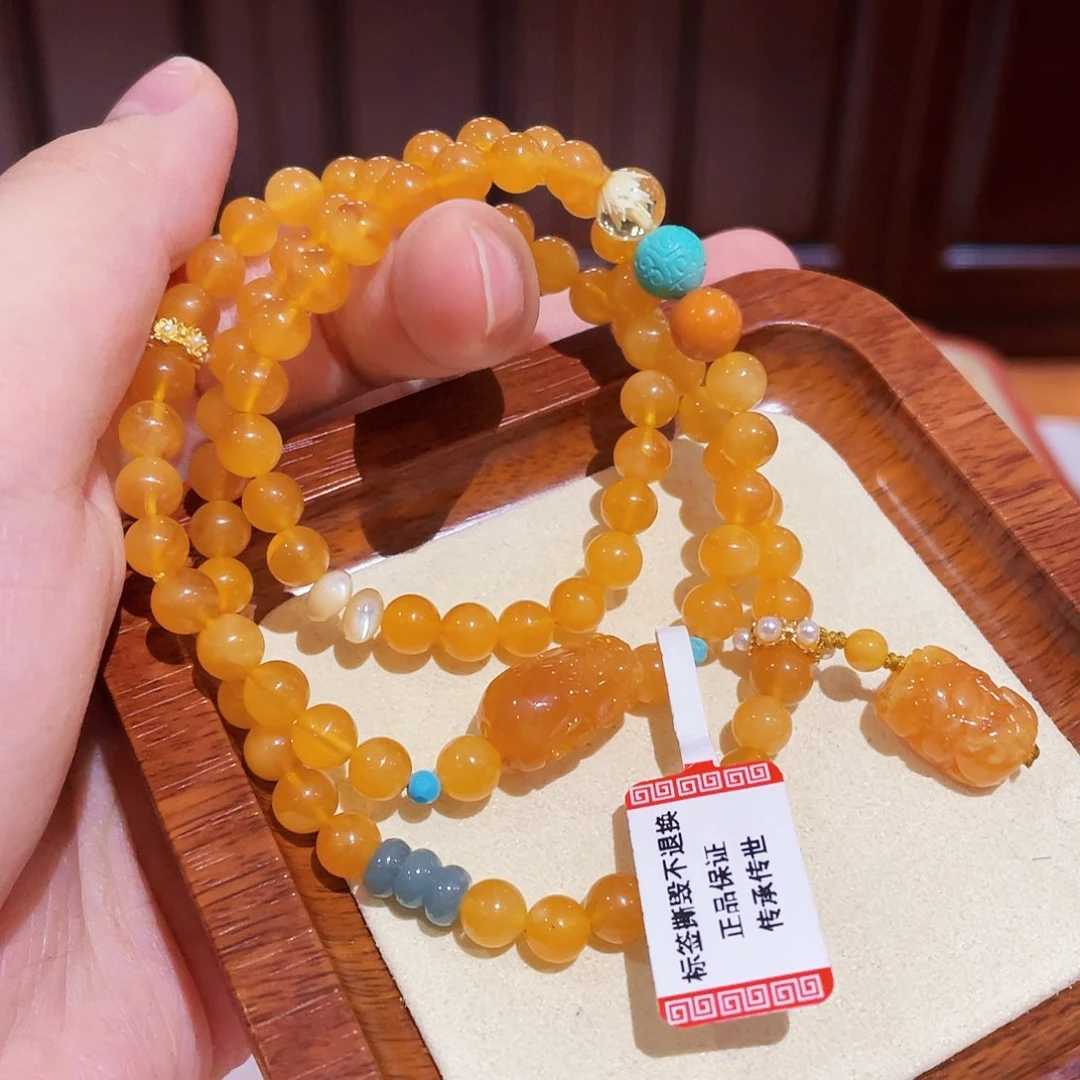 蜜蜡手链未镶嵌手串