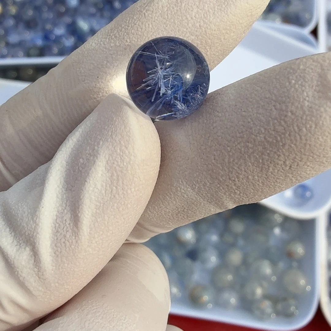 晓***-未镶嵌水晶珠宝半成品蓝线10.3mm定制不退换