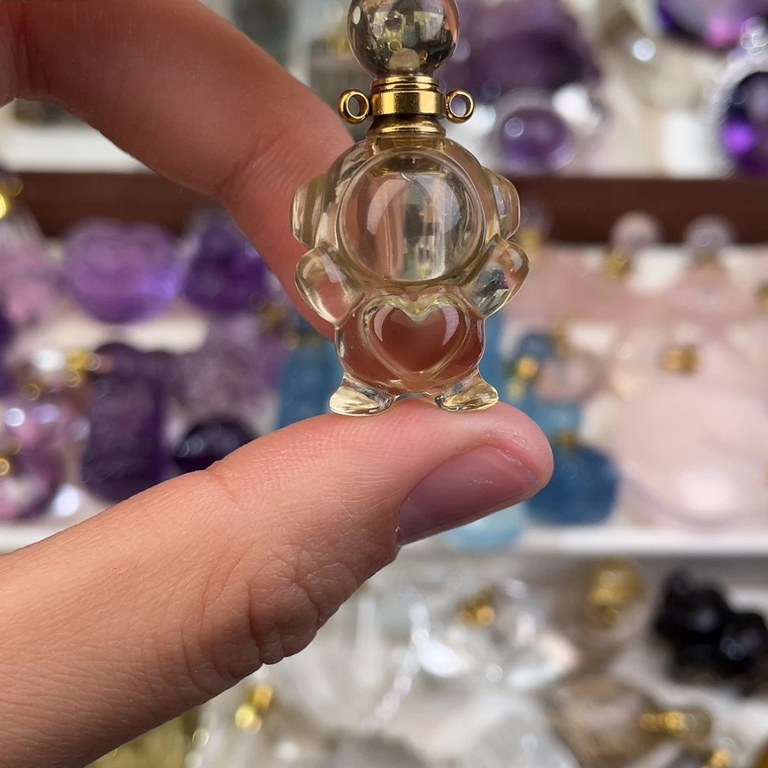 紫晶颈饰银S925镶嵌简*天然水晶吊坠975