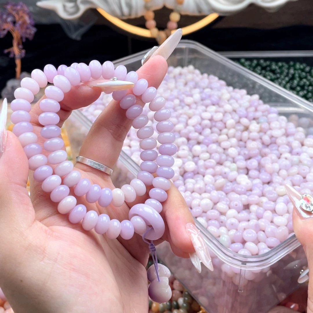 白玉菩提吊坠q9mm110颗。薰衣草算盘