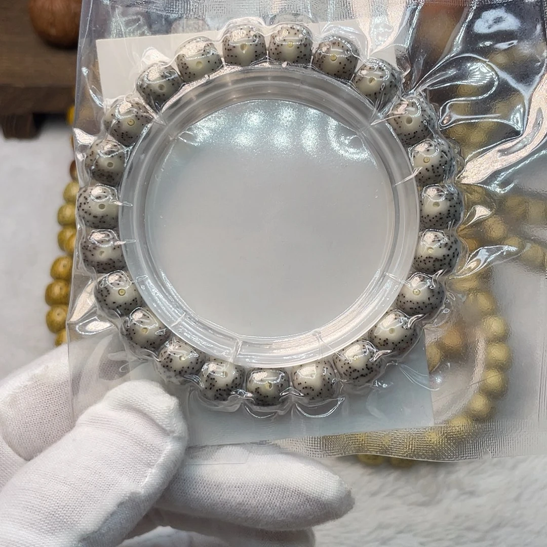 星月菩提手串原生态石玉10✖️9月朗星稀