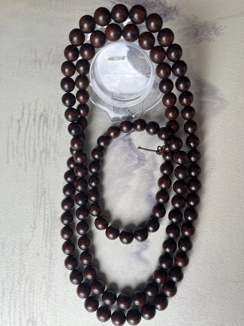 非金属木质手链 檀香佛珠手串 念珠108颗 金星金丝 男女老料