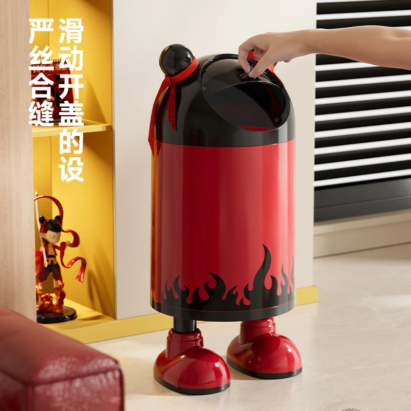 卡通可爱家用大容量垃圾桶客厅卧室卫生间大号加厚双层带盖垃圾篓