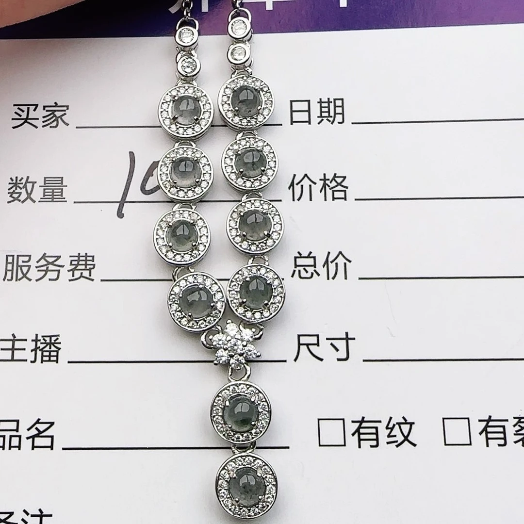 银S925镶嵌戒指翡翠戒指